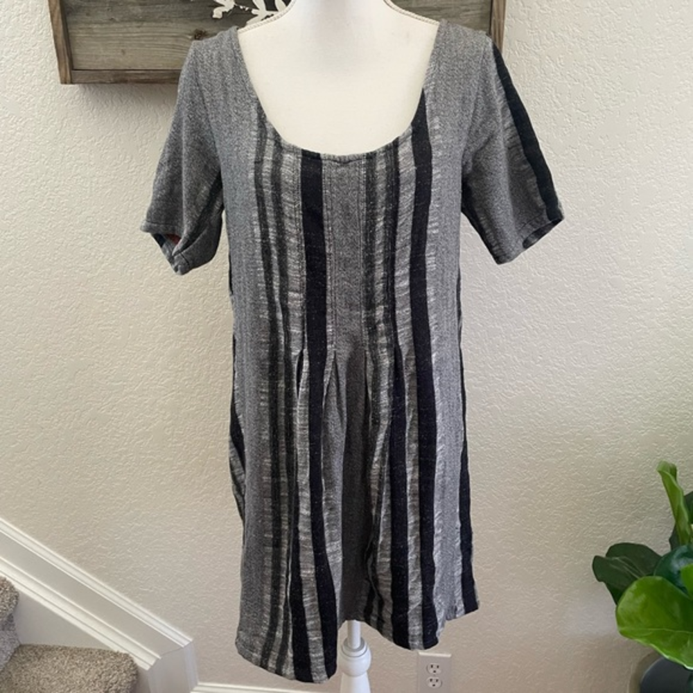 Ace&Jig dress‎ black gray short sleeve cotton blend size M